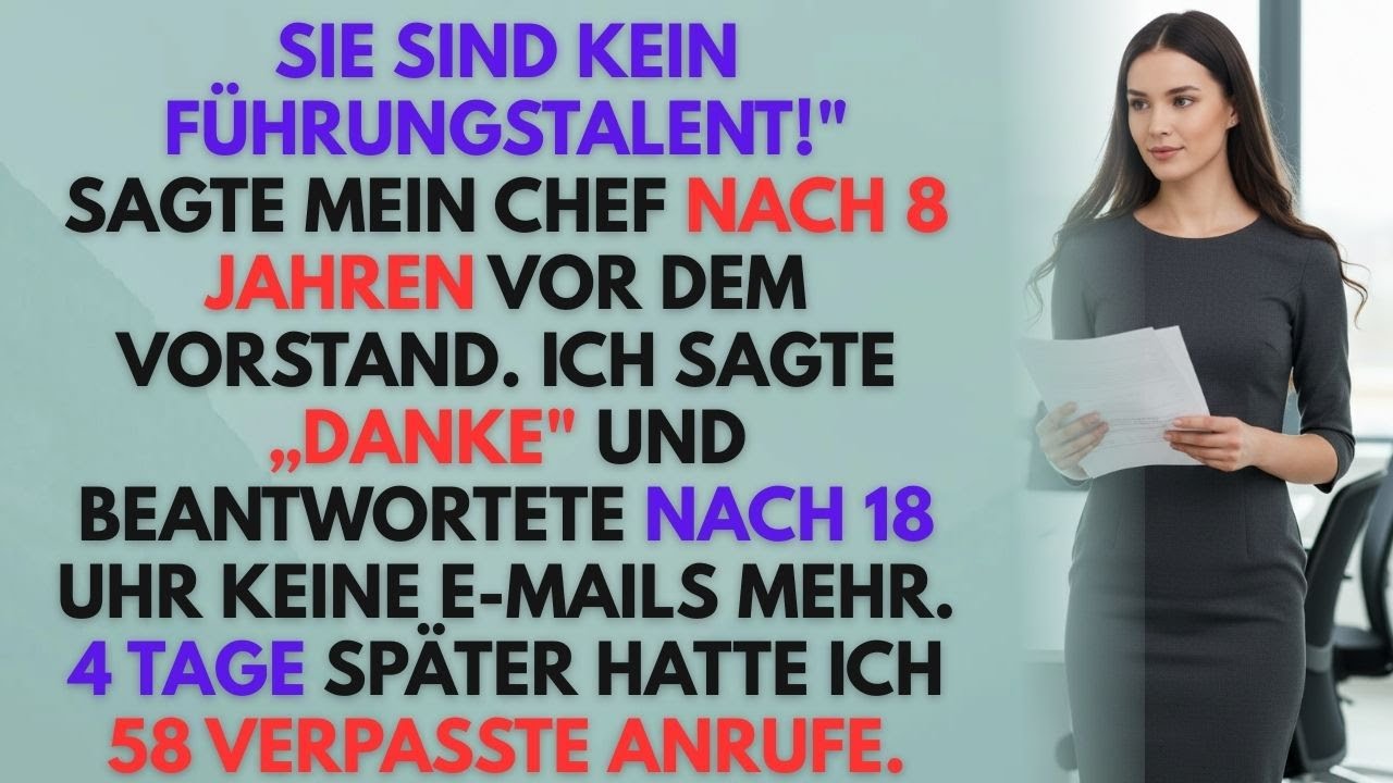Mein Chef Nannte Mich „Kein Führungstalent“ – Also Beendete Ich Seine Karriere 💼