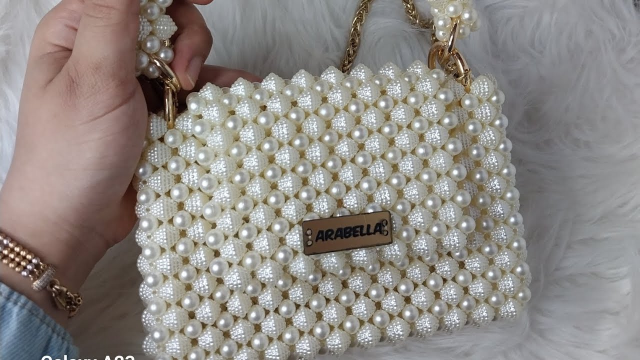 الجزء الاول من الشنطة التريندي. شنطة خرز فتافيت السكر مع اللولي بأسهل واسرع طريقة