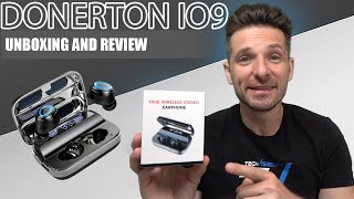 Donerton I09 True Wireless Earbuds Charging Case Setup Review | Better Than TOZO T12 Pro?