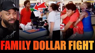 No Impulse Control Cashier Goes WILD and RUNS After Customer in Family Dollar Brawl