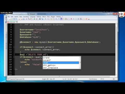 PHP and Mysqli Update and Delete Record (object oriented)