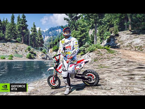 [8K RTX 4090] GTA V: Remastered - POV Motocross Gameplay / Max Settings Photorealistic Graphics MOD