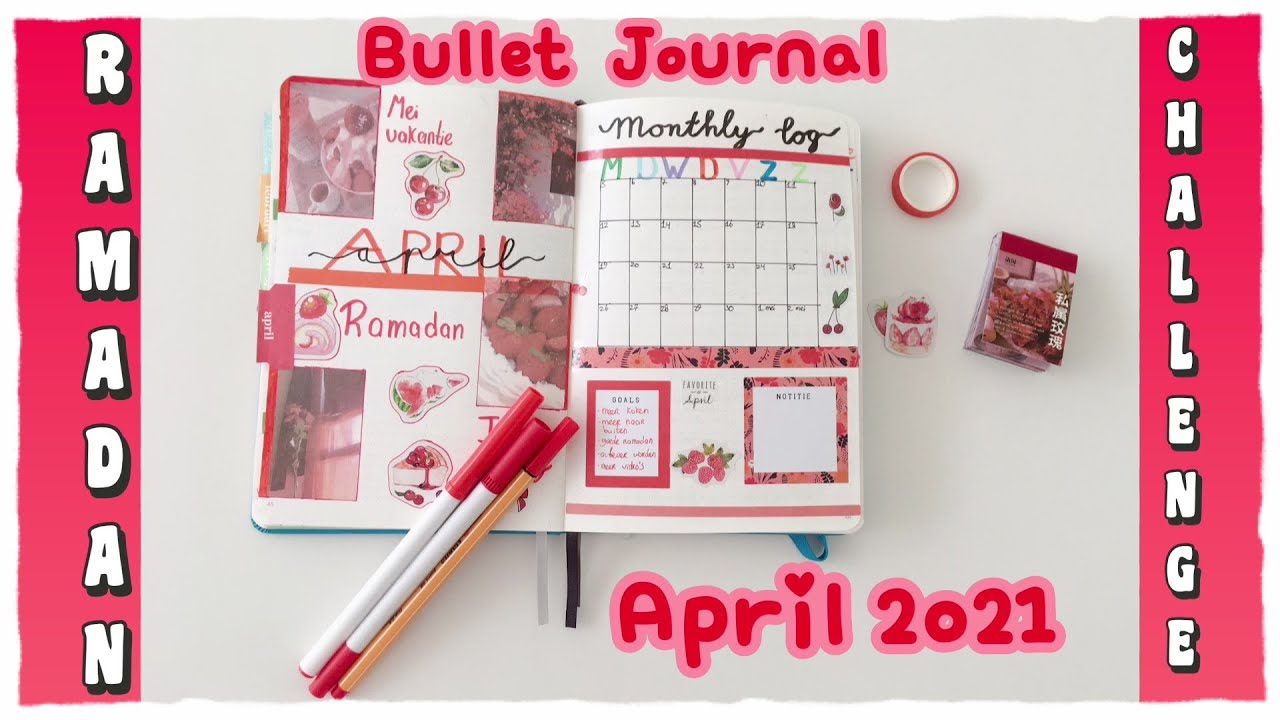Bullet journal April Spread (Ramadan challenge)