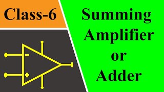 ADDER or Summing Amplifier using OP-AMP/ Class-6 / OP-AMP (IC-741)