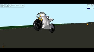 Moto GP Wheelie and stoppie FEA simulation and animation