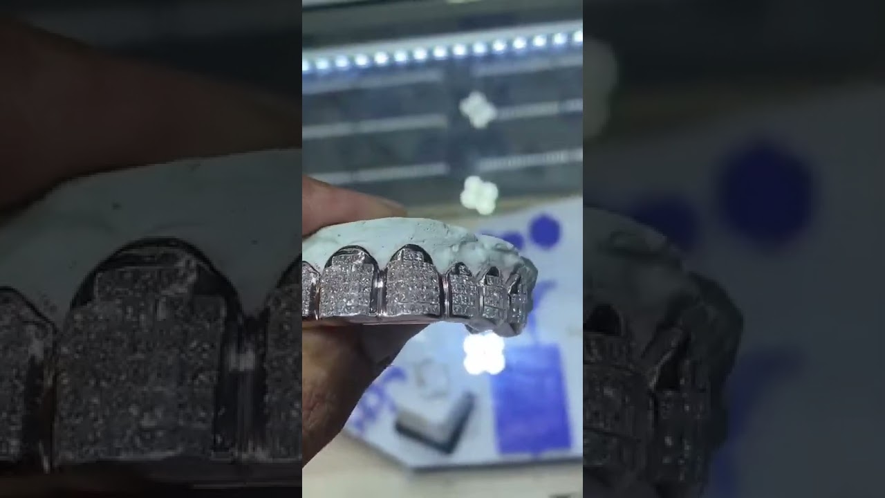 Invisible Set Grill Rose Gold Vs1 Clarity Diamond Natural 