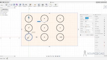 Circular and rectangular sketch pattern