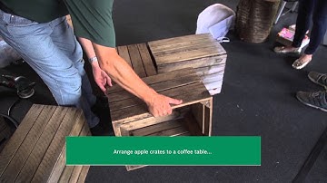 How To : Convert Apple Crates into a Coffee Table