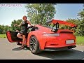 Fast driving girls  hlena driving porsche 911 gt3rs 991 in heels v066