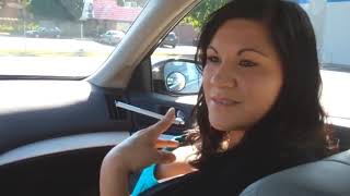 Smoking Fetish Woman Smoking Virginia Slim 120 in the Car
