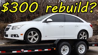 Rebuilding a 2014 Chevy Cruze with engine damage for cheap, maybe?