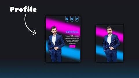 Animated Profile Card Design using HTML & CSS.