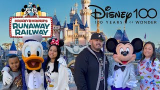 LET’S CELEBRATE DISNEY 100 💎 First time on Mickey and Minnie’s Runaway Railway 😯 Opening Weekend
