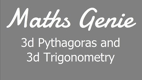 3d Pythagoras and 3d Trigonometry