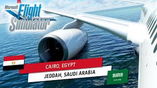 (WATER LANDING) MSFS 2020 World Tour 33  Airbus 330300  Cairo, Egypt to Jeddah, Saudi Arabia