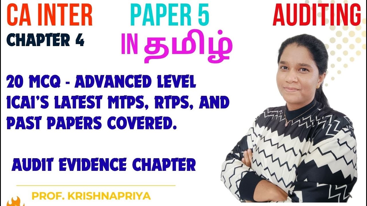 🚀 20 MCQs – CA Inter Audit Chapter 4 | Jan 2026 Exam | Based on RTP ...