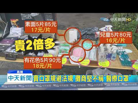 20200312中天新聞　「貨源跟藥局一樣」　攤販口罩一片賣16元起