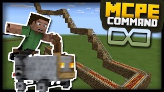 MCPE - Infinite Roller Coaster Generator with command blocks!