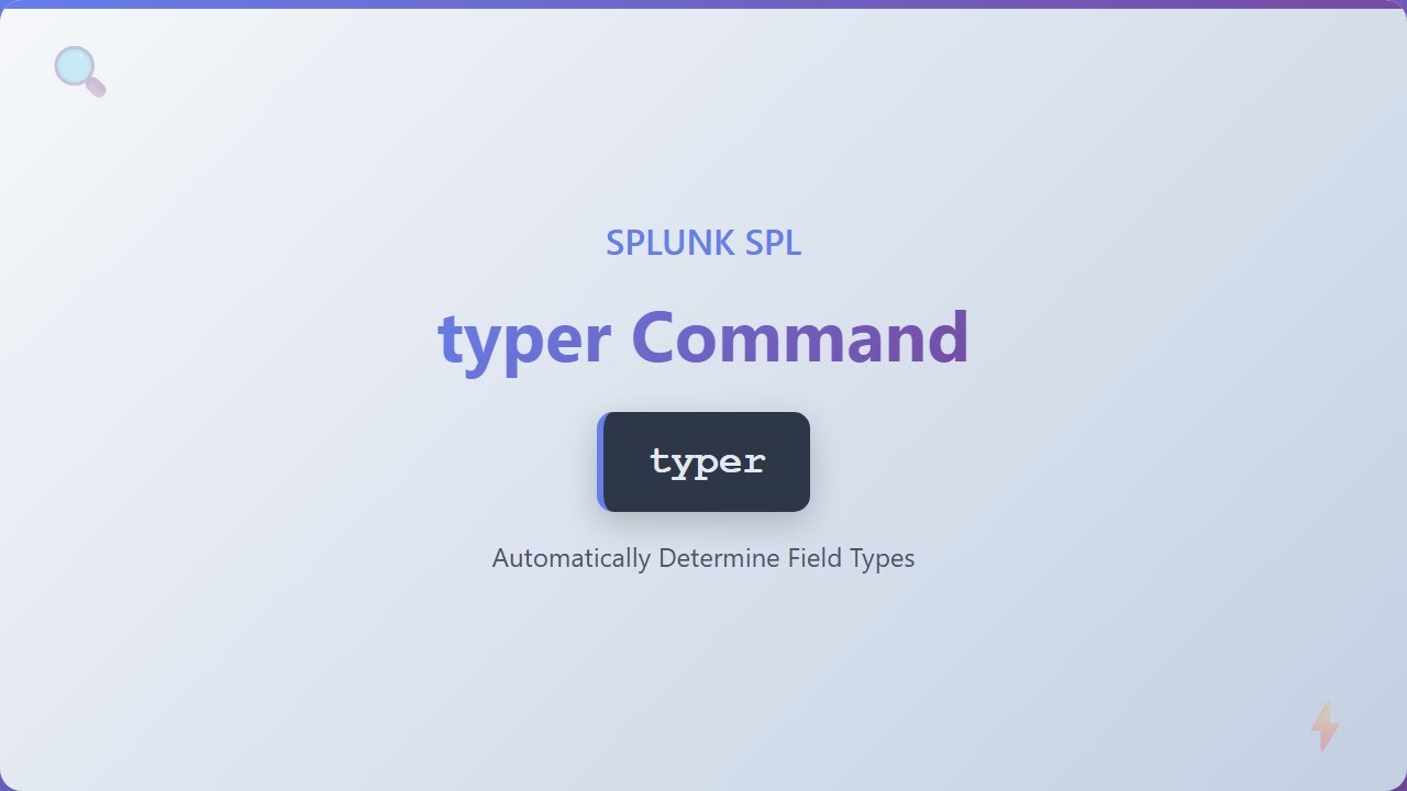 Splunk SPL typer Command - Automatically Determine Field Data Types ...