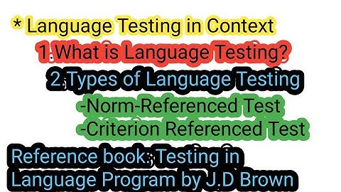 Language Assessment in Context|| what is Language Testing?||Types of Language Testing