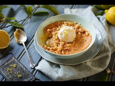 Coconut and Lemon Curd Crumble