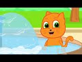 고양이 가족 한국어 - 폰타나에서 수영하기 - 어린이를 위한 만화