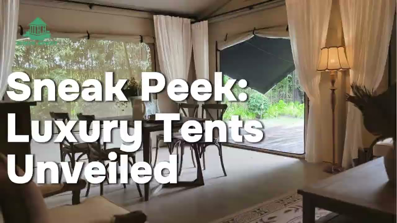 Our new comfortable canvas safari tent with two bedrooms with private bathroom, and a living room