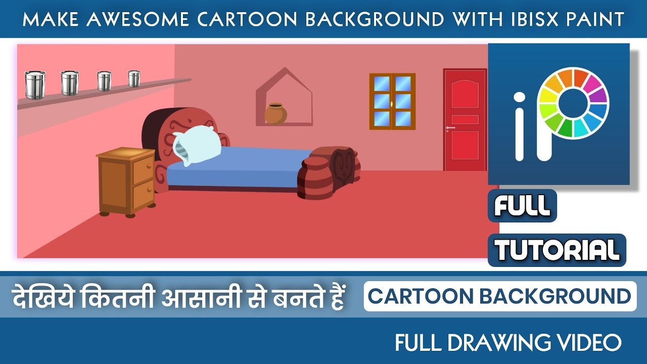 cartoon background kaise banaye | ibis paint x tutorial | full tutorial video | cartoon background