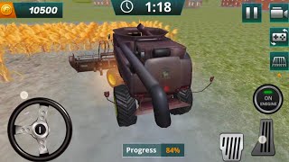 Farming Combine Harvester and Farming Tractor Driving (part 2) Simulator Game screenshot 4
