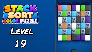 Stack Sort Color Puzzle Level 19 Walkthrough Wealth