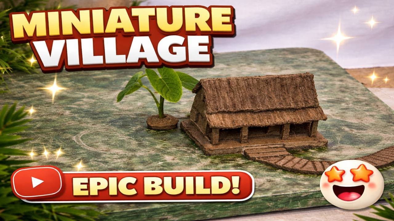 I Built a Miniature Village by Hand | Satisfying Mini Art Craft