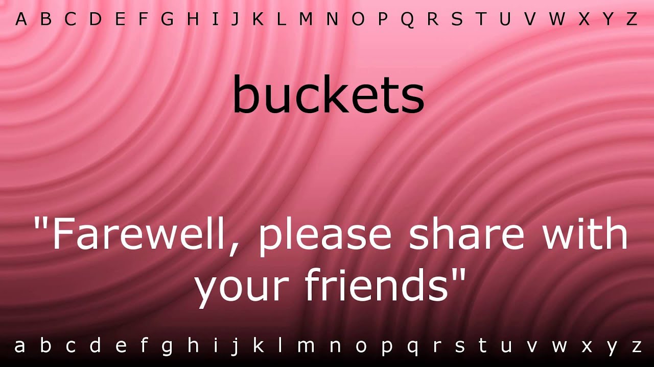 How to pronounce 'buckets' with Zira.mp4 YouTube