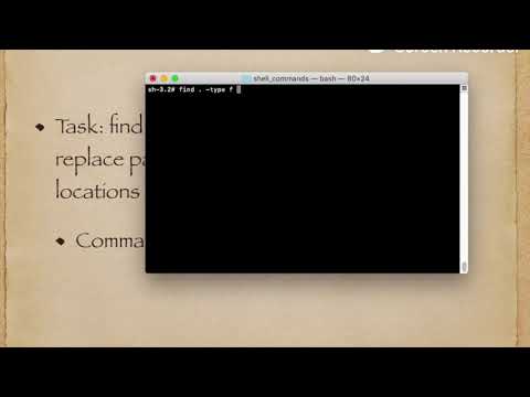 Shell Commands - Volume II (find,  xargs, sed)