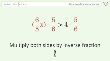 Solving Linear Inequalities: 2x-4/5x-3 is Greater Than 1