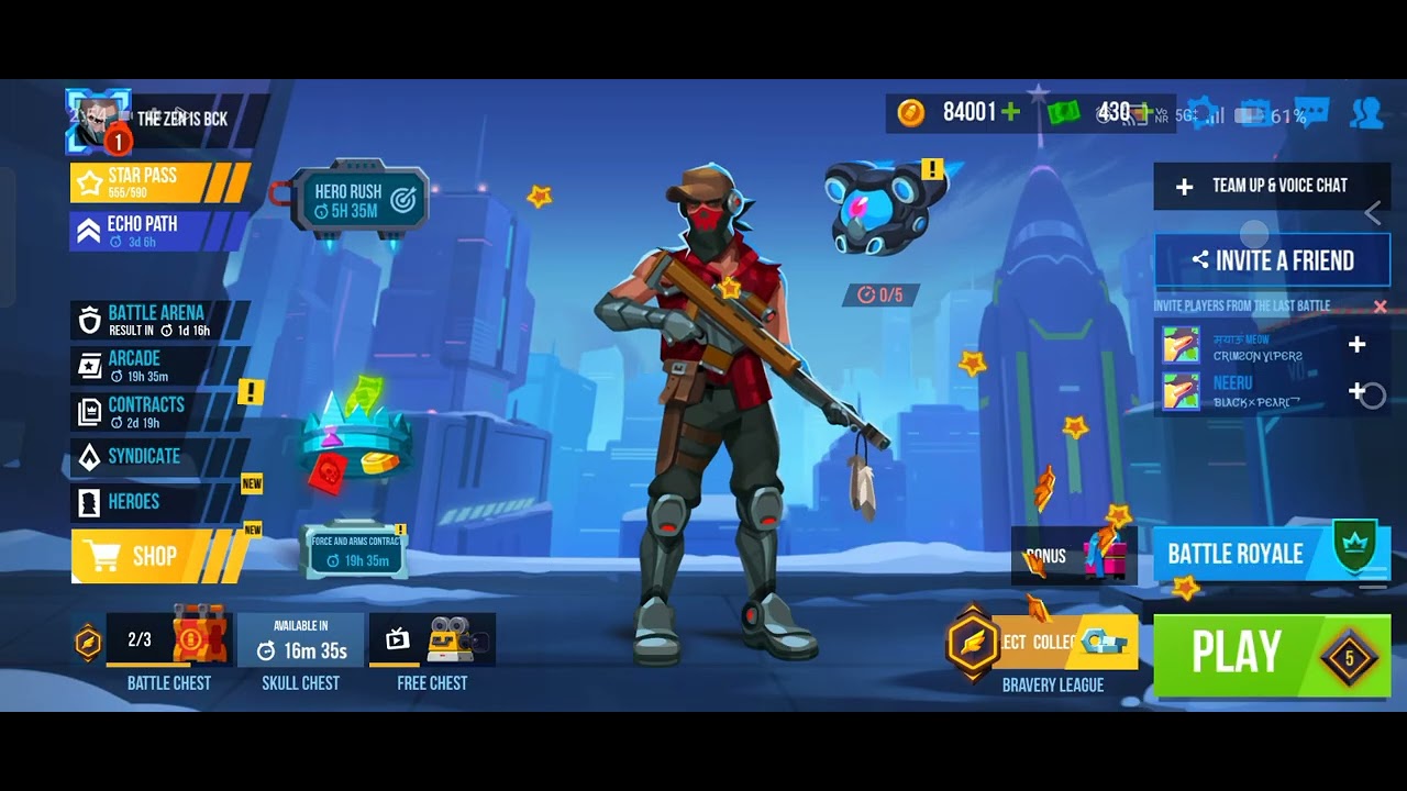 Best gameplay of slayer in Bullet echo india 