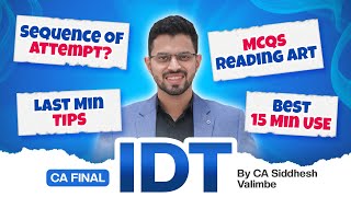 Download Lagu ⏰ Last Min. IMP Tips - MCQs Reading | Sequence | CA Final IDT - Jan'26 Exam | CA Siddhesh Valimbe MP3