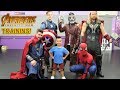 TRAINING With The Marvel Avengers Infinity War Superhero Fun With Ckn Toys