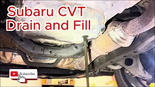 How to drain and fill the CVT Fluid on a 4th Gen Outback