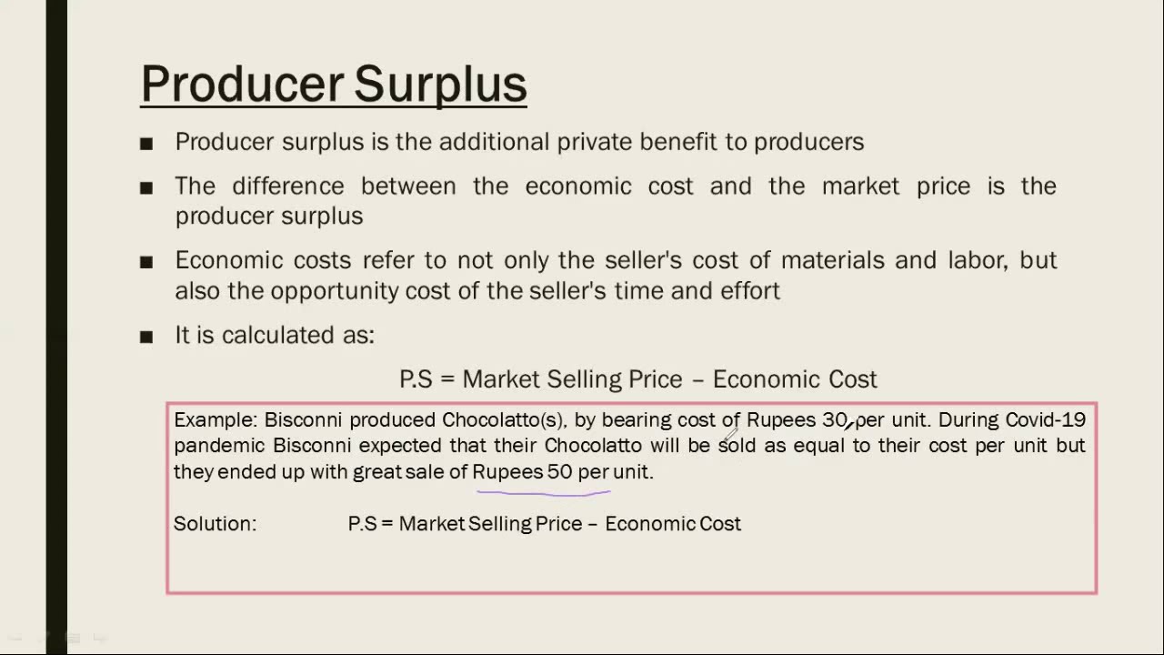 Topic 5  - Consumer Producer and the efficiency of markets