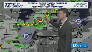 13 ON YOUR SIDE Forecast: Warm, breezy Saturday with overnight storms
