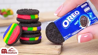 Wonderful Miniature | Rainbow Oreo Pancake Recipe | ASMR Cooking Mini Food