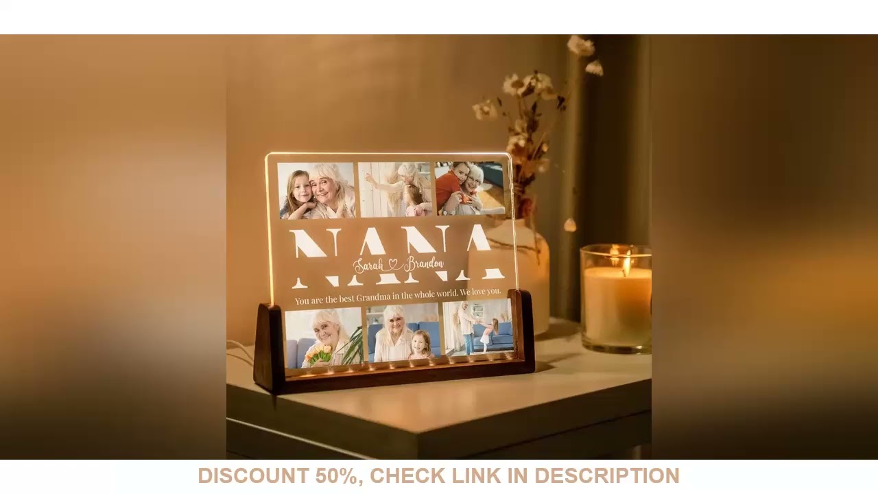 Personalized Picture Night Light Acrylic Photo&Text Lamp Customized Night Light For LOVE Birthday Va