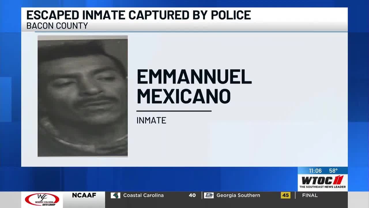 Escaped Bacon County inamte captured by police