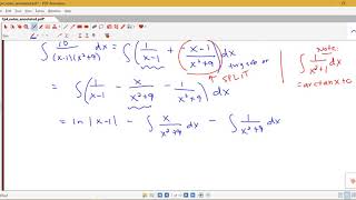 Another example integrating using partial fraction decomposition (Section 7.4, part 5)