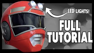 How To Make A Red Power Ranger Turbo Helmet! 3D Printed Power Ranger Helmet Tutorial #powerranger