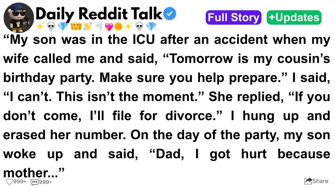 [Полная история] Мой сын находился в реанимации после аварии, когда мне позвонила жена и сказала...