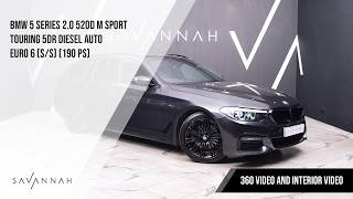 BMW 5 Series 2.0 520d M Sport Touring 5dr Diesel Auto Euro 6 (s/s) (190 ps)