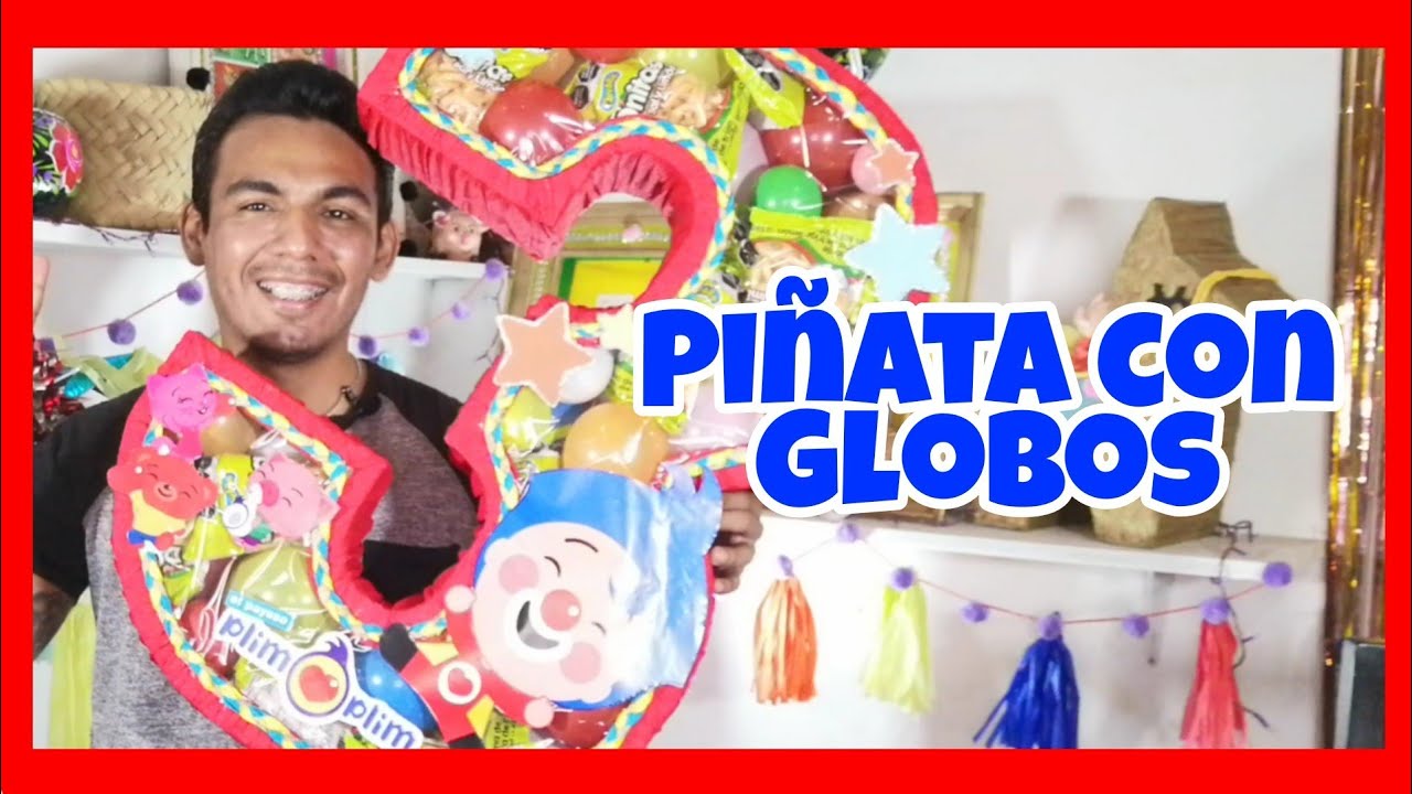 COMO HACER UNA PIÑATA DE GLOBOS NUMERO 3 || JULIO LEYTTON