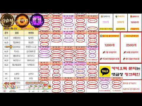 아르마다 [6월 22일 북중미월드컵, MLB, 해외축구, 믈브, 스포츠분석]