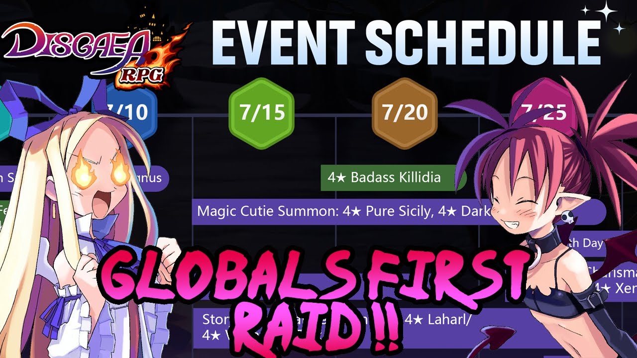Disgaea RPG || Global's First Raid!! July Event Schedule!